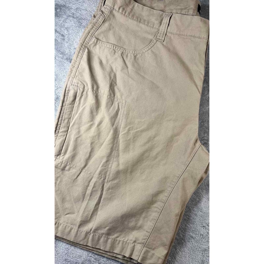 Eddie Bauer Mens Tan Canvas Utility Shorts Outdoor Casual Comfort